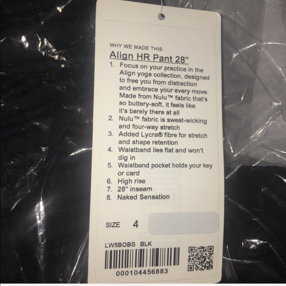 NWT Lululemon Align HR Pant 28” size 4 - Picture 3 of 5